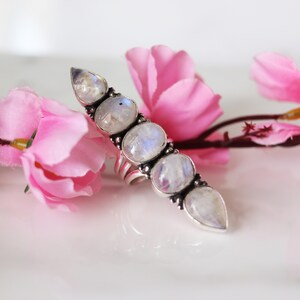 Beautiful Moonstone Ring, 925 Sterling Silver Ring, Handmade Ring, Natural Gemstone, New Collection, Anniversary Gift, Gift For Her