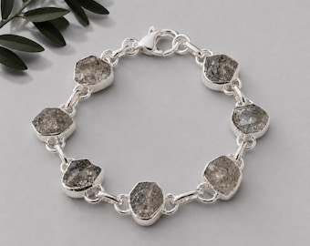Herkimer Diamond Bracelet, 925 Sterling Silver Bracelet, Handmade Herkimer Bracelet, Women's Jewelry, Gift For Her