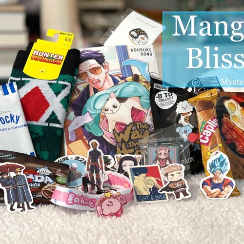 Mystery Manga and Snack Box Anime Mystery Gift Box Blind Etsy