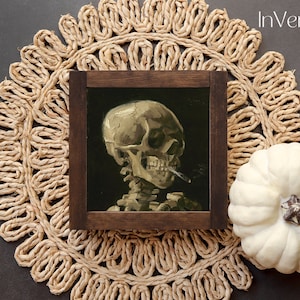 Moody Vintage Skull Painting / Gothic Room Decor / STAMPABILE / No. 279