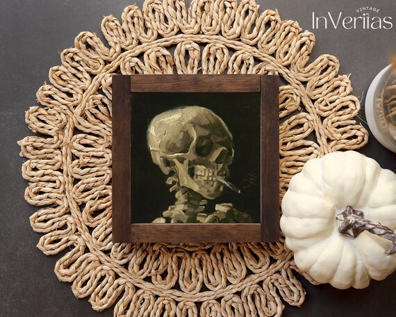 Moody Vintage Skull Painting | Gothic Room Decor | PRINTABLE | No. 279