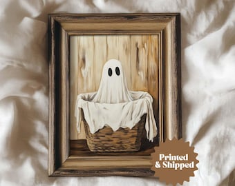 Ghost Laundry Print Halloween | Vintage Style Cottage Decor | PRINTED AND SHIPPED | No. A538