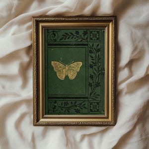 Emerald Green Old Bookcover Art Print | Eclectic Vintage Decor | PRINTABLE | No. 253