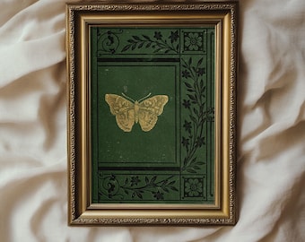 Emerald Green Old Bookcover Art Print | Eclectic Vintage Decor | PRINTABLE | No. 253