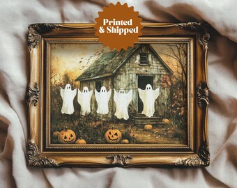 Ghost Laundry Vintage Style Print Halloween Wall Art| Laundry Room Cottage Decor | PRINTED AND SHIPPED | No. A470