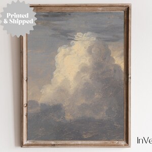 Vintage Cloud Painting | Pastel Sky Print | PRINTED AND SHIPPED | No. A072