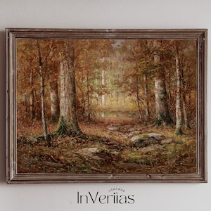Autumn Forest Vintage Painting | Farmhouse Fall Decor | PRINTABLE | No. 480
