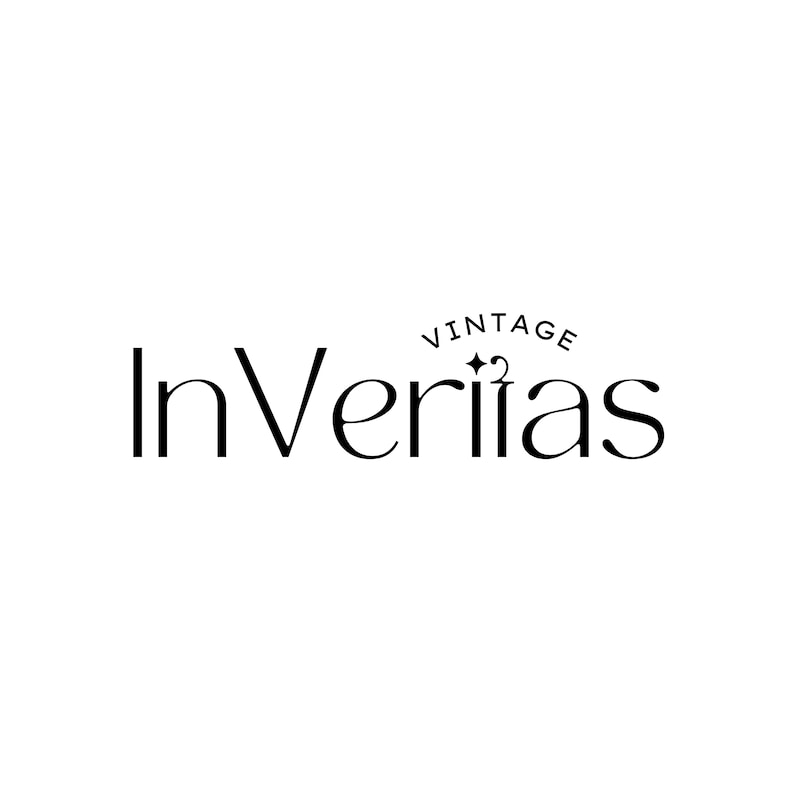 May include: Vintage InVeritas logo with a stylized font and two stars above the word "Veritas".