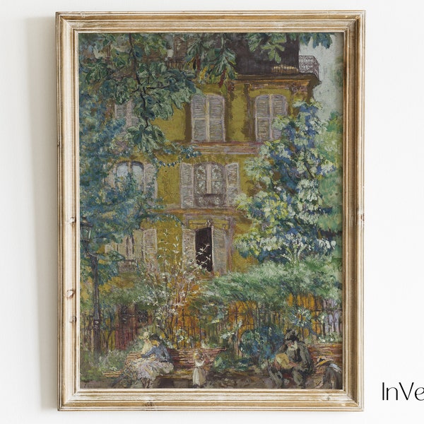 Paris Cityscape Painting | French Architecture Print | Bohemian Style | PRINTABLE | No. 132