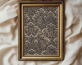 Dark Colored Textile Print | Vintage Textile Print | Eclectic Wall Art | PRINTABLE | No. 97
