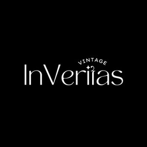 May include: White text logo on a black background. The logo reads "InVeritas" with the word "Vintage" above it.