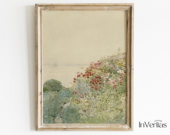 海辺のヴィンテージ絵画 | ポピープリント | 海岸の装飾 | 印刷可能 | No. 143