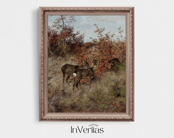 Rustic Fall Painting | Roe Deer in Autumn | PRINTABLE | No. 196