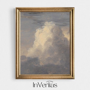 Vintage Cloud Painting | Pastel Sky Painting | Nursery Decor | PRINTABLE | No. 186