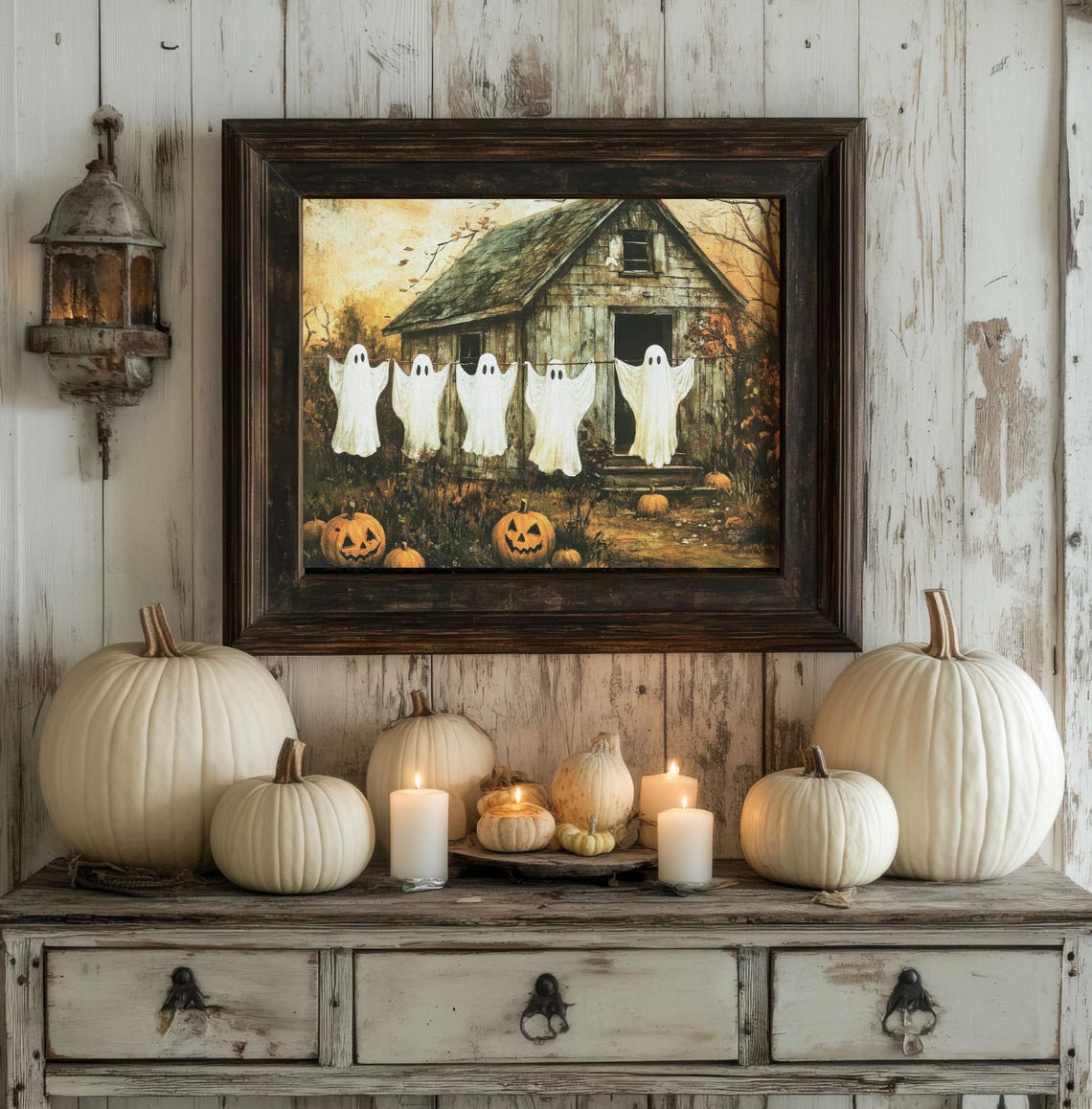 Ghost Laundry Vintage Style Print Halloween Wall Art| Laundry Room ...