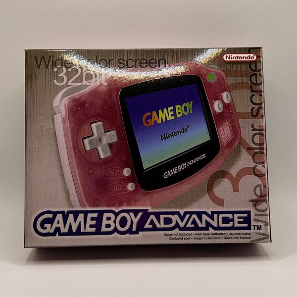 Game Boy Advance-Ersatzgehäuse, transparentes Rosa, ReproBox Game Boy Advance