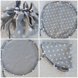 Dry feet bag/mat pois/gris