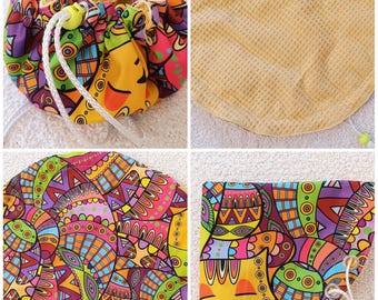 Sac/tapis piscine pieds au sec