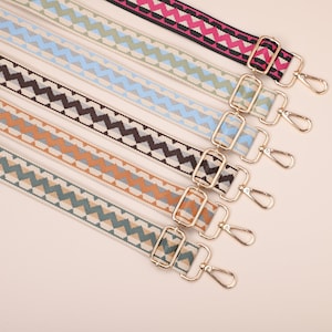 Gemusterte Taschengurte, Crossbody Geldbörsengurt, Verschiedene Muster verfügbar, Crossbody Breiter Schultergurt, Ersatztaschengurt für Sie