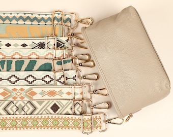 Sac à bandoulière kaki ceinture sac avec sangle à motifs en option, sac à bandoulière en cuir avec large sangle, sac banane en cuir avec ceinture, cadeau pour elle