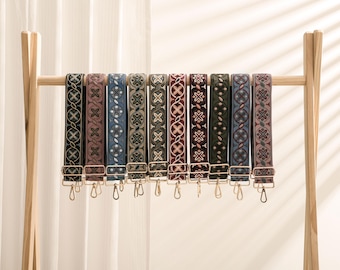 Patterned bag straps, Retro Shoulder strap, Different Patterns Available, Crossbody Wide shoulder strap 5 cm, Replacement Bag Strap