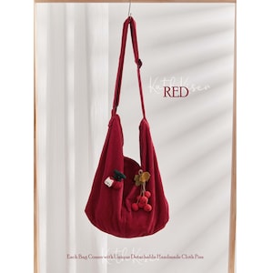 Sac bandoulière en velours côtelé