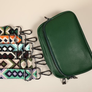 Frauen Leder Bauchtasche mit breitem Gurt, Kameratasche, Crossbody Bag Personalisiert, Kameratasche Schultertasche, Jubiläumsgeschenk