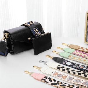 Frauen Leder Crossbody Bag mit breitem Riemen, Crossbody Bag Personalisierte, Abnehmbare Riemen, Muttertagsgeschenke, Geburtstagsgeschenk für Sie / Frau
