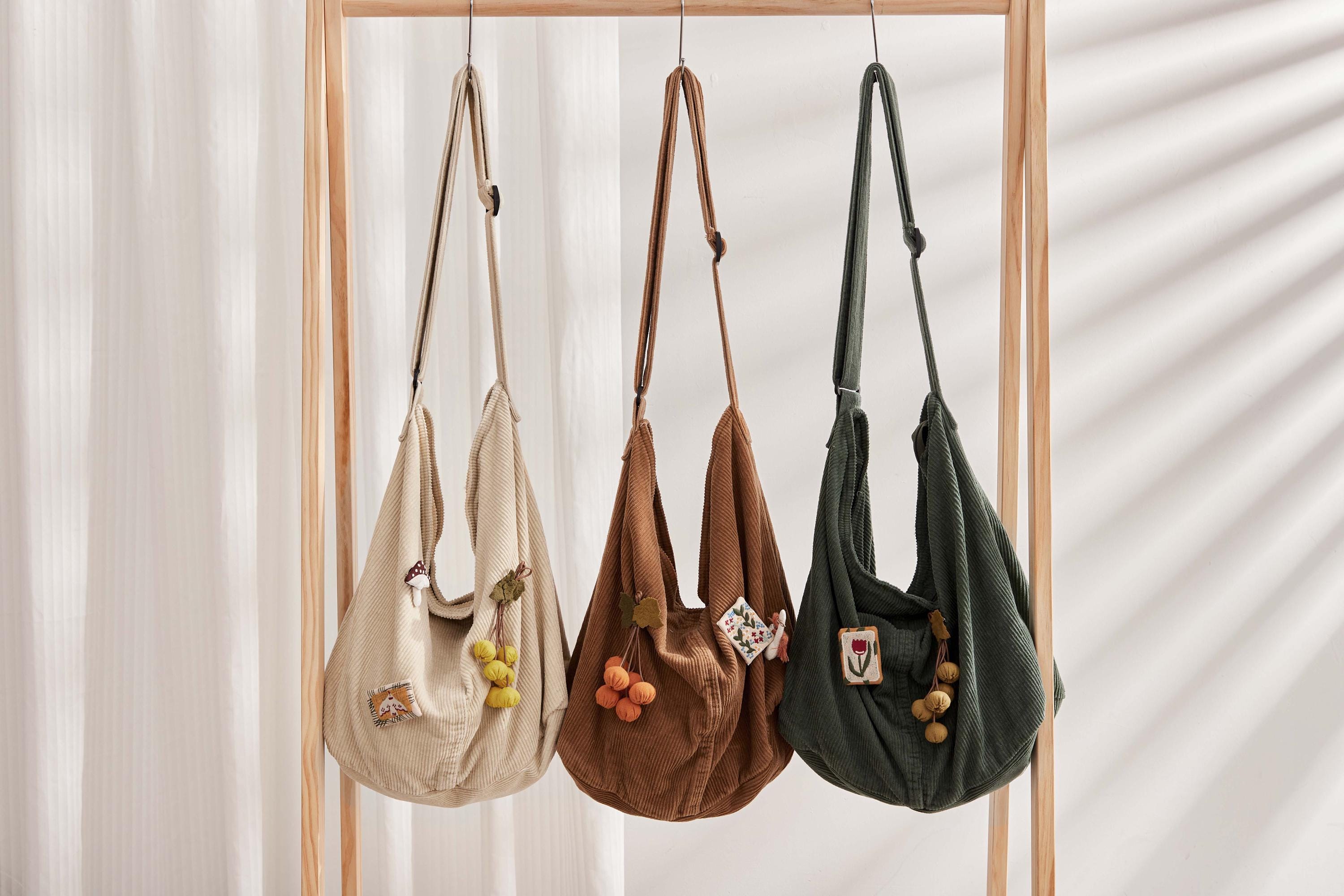 Corduroy Bag Crossbody Bag Casual Hobo Bag Shopping Bag