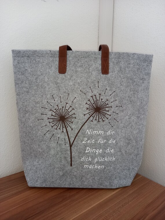 filz shopper mit spruch
