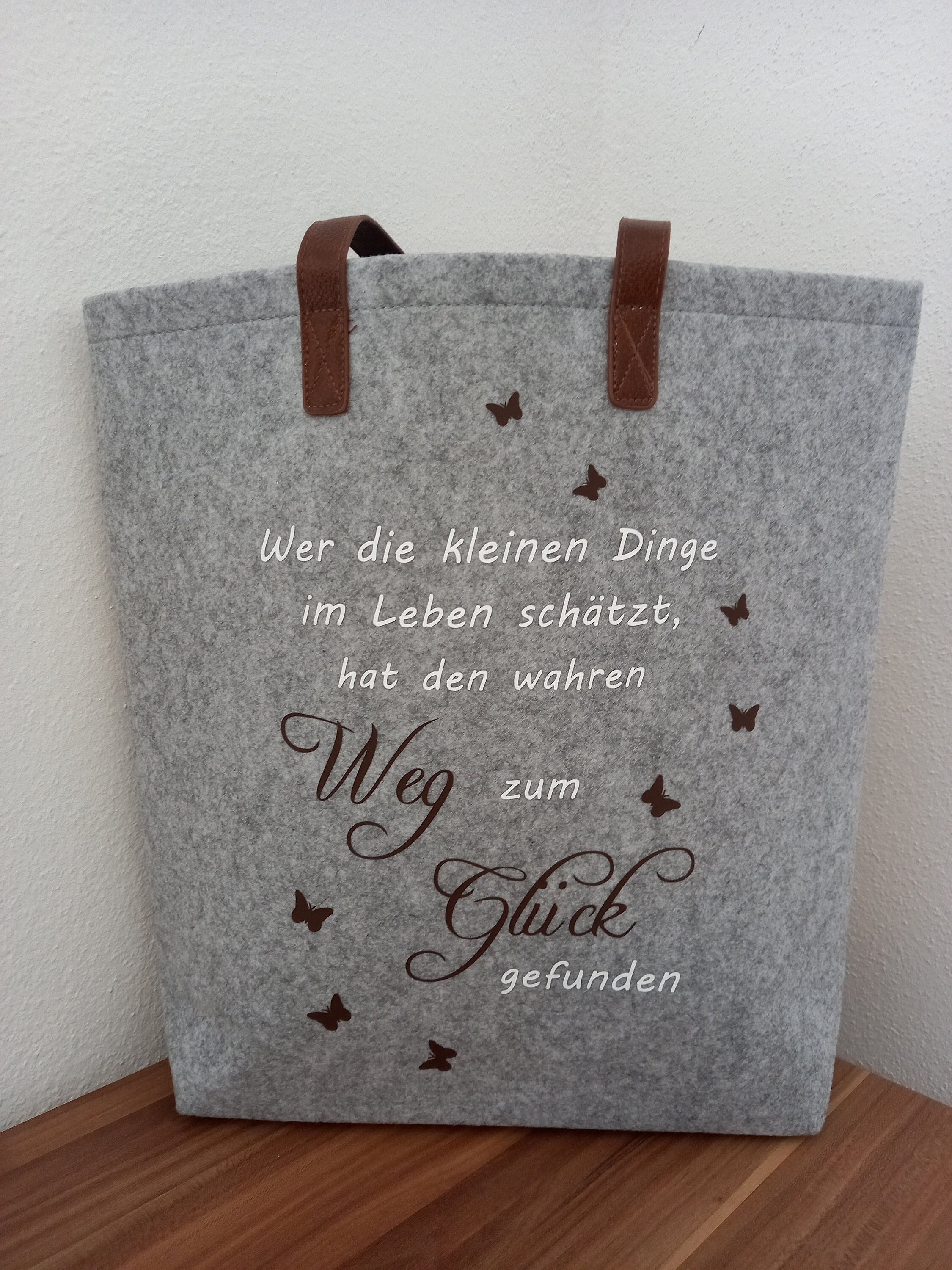Filztasche, Einkaufstasche mit Spruch, Filz Shopper , Geburtstag Etsy