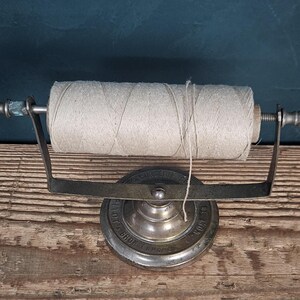 1920s Corderie Centrale de Lyon J. Pitot Twine Holder French Industrial String Dispenser Textile Mill Desk Accessory