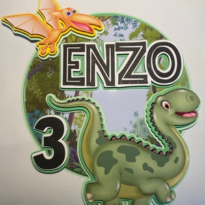 Topper de pastel de dinosaurio / Decoración de pastel de dinosaurio
