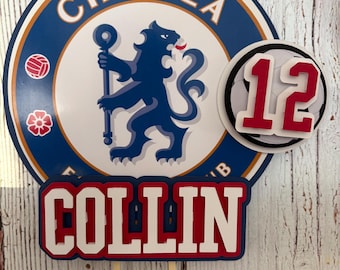 Topper cake FCB Football Club Chelsea / Chelsea football cake decoration