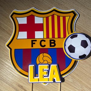 Adorno para tarta del FCB Fútbol Club Barcelona/Decoración para tarta de fútbol del FCB barça