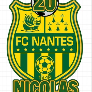 Topper de pastel del FC Nantes/decoración del pastel de fútbol del FC Nantes
