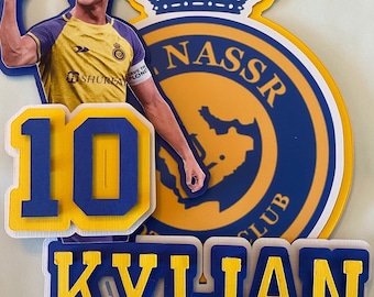 Christiano Ronaldo Al NASSR cake topper/ Christiano Ronaldo NASSR football cake decoration