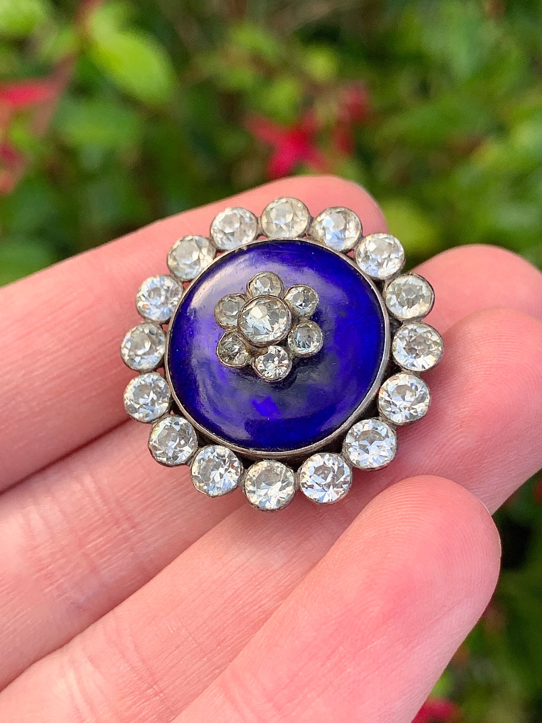 antique-georgian-bristol-blue-glass-paste-silver-brooch-etsy