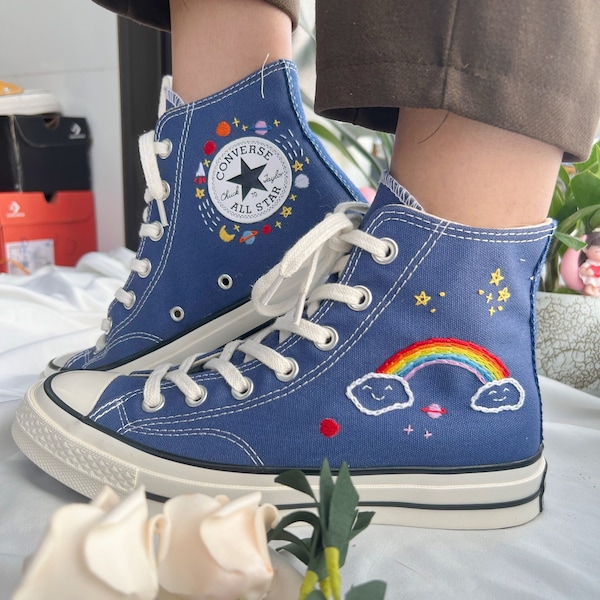 Rainbow Converse - Etsy