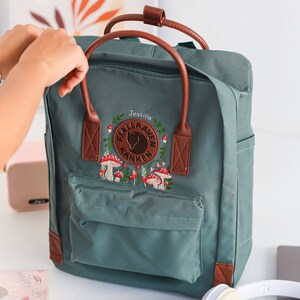 canvas backpack for school embrodered