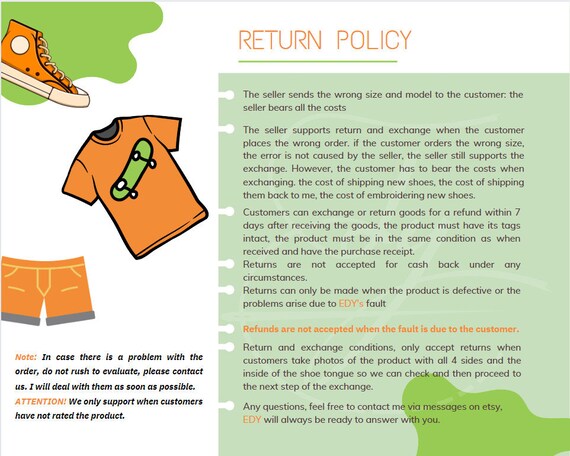 Custom converse cheap return policy