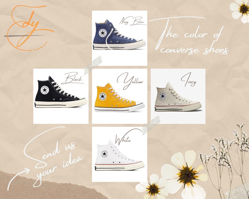 yellow converse, white converse, blue converse, black converse, begie converse