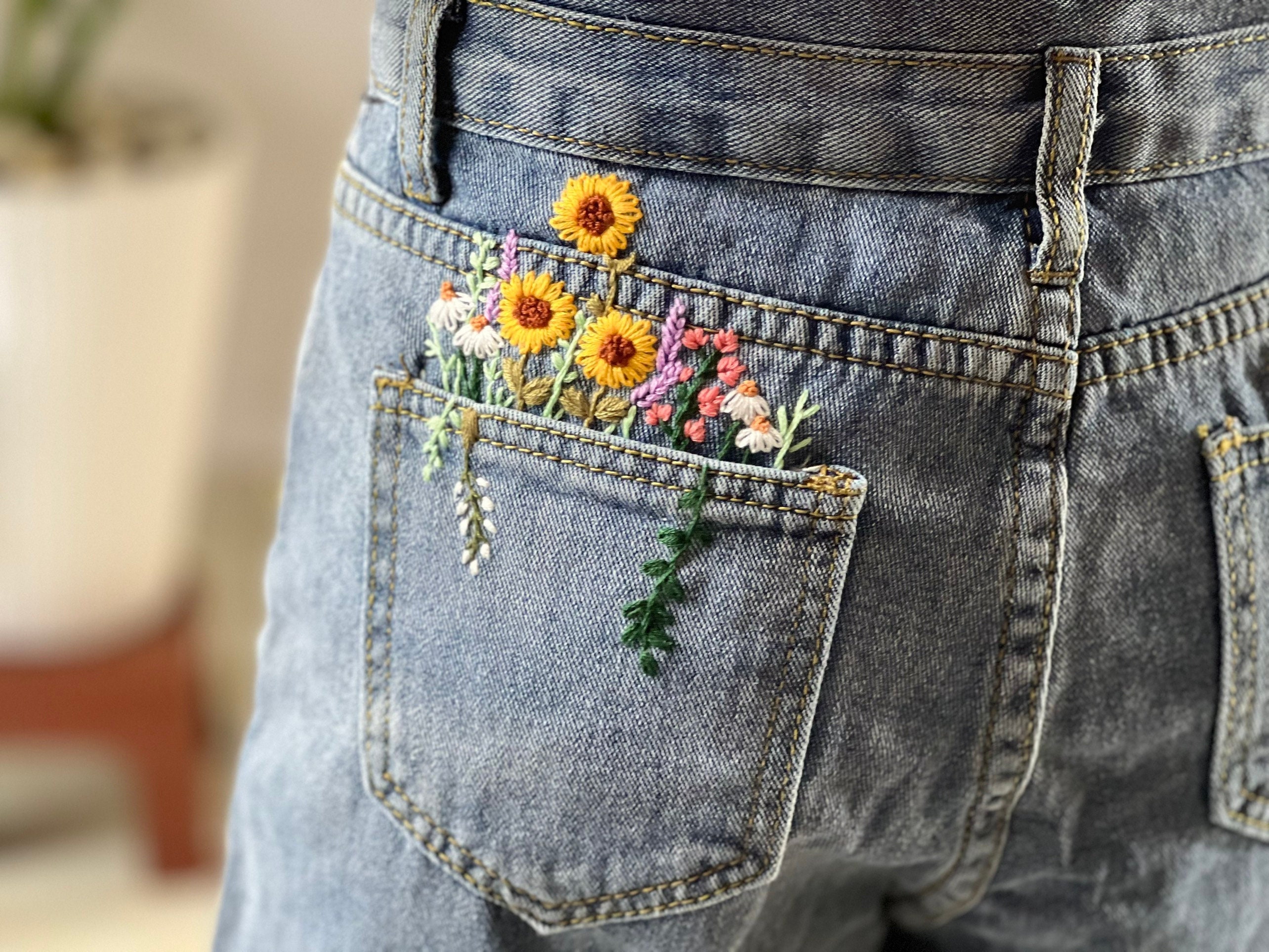 Embroidered Jeans Women 