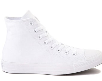 Custom Special Converse/Embroidered Converse full white