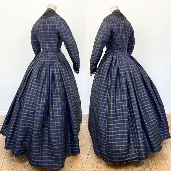 Antique Victorian Dress 1860s crinoline - image 3