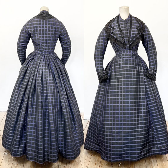 Antique Victorian Dress 1860s crinoline - image 4