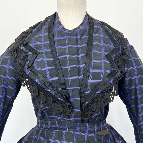 Antique Victorian Dress 1860s crinoline - image 5