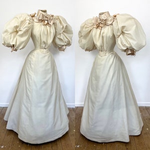 Antique Victorian wedding dress 1890s