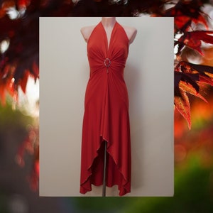 Tango show dress, Latin dance dress, Salsa dance dress, Sexy dress, Argentine Tango dress, Low open back dress, Ballroom show, terrakotta