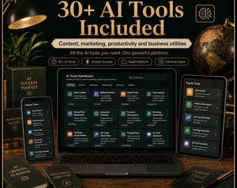 AI Tools SaaS Website Template, 30+ AI Generator Web App, Ready-Made WordPress Platform